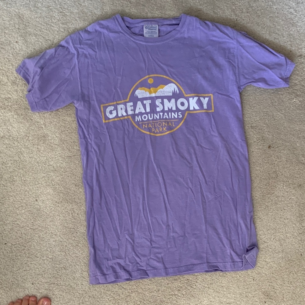 Great Smoky Mountains Purple Crop Top